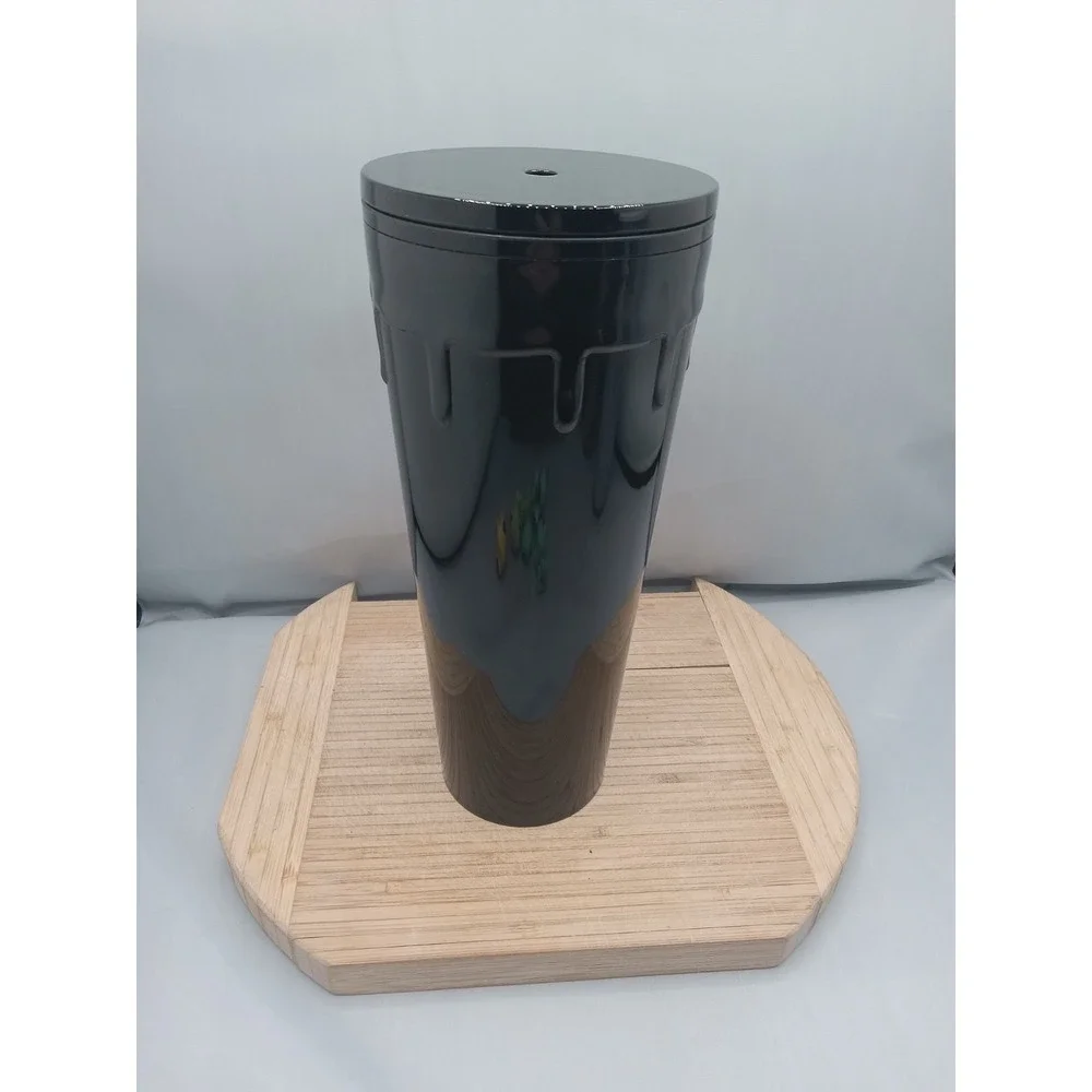Starbucks Black Drip Tumbler‎ Slime Halloween 2024 24 Oz No Straw